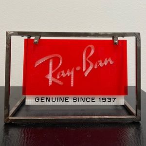 RAY-BAN genuine since 1937 Double Sided Metal/Plexi Counter Display-Authentic